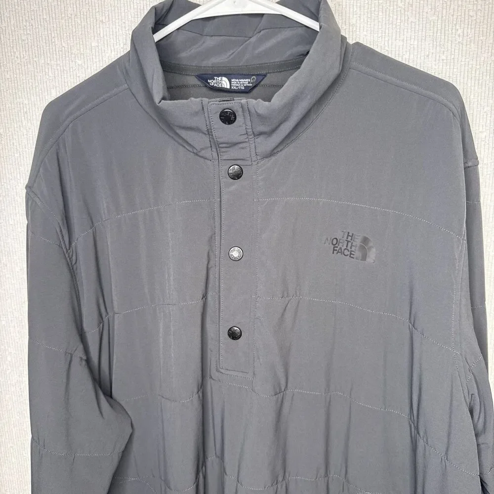 The North Face Mountain Sweatshirt Pullover Mens 2XL 1/4 Snap Neck Quilted Gray